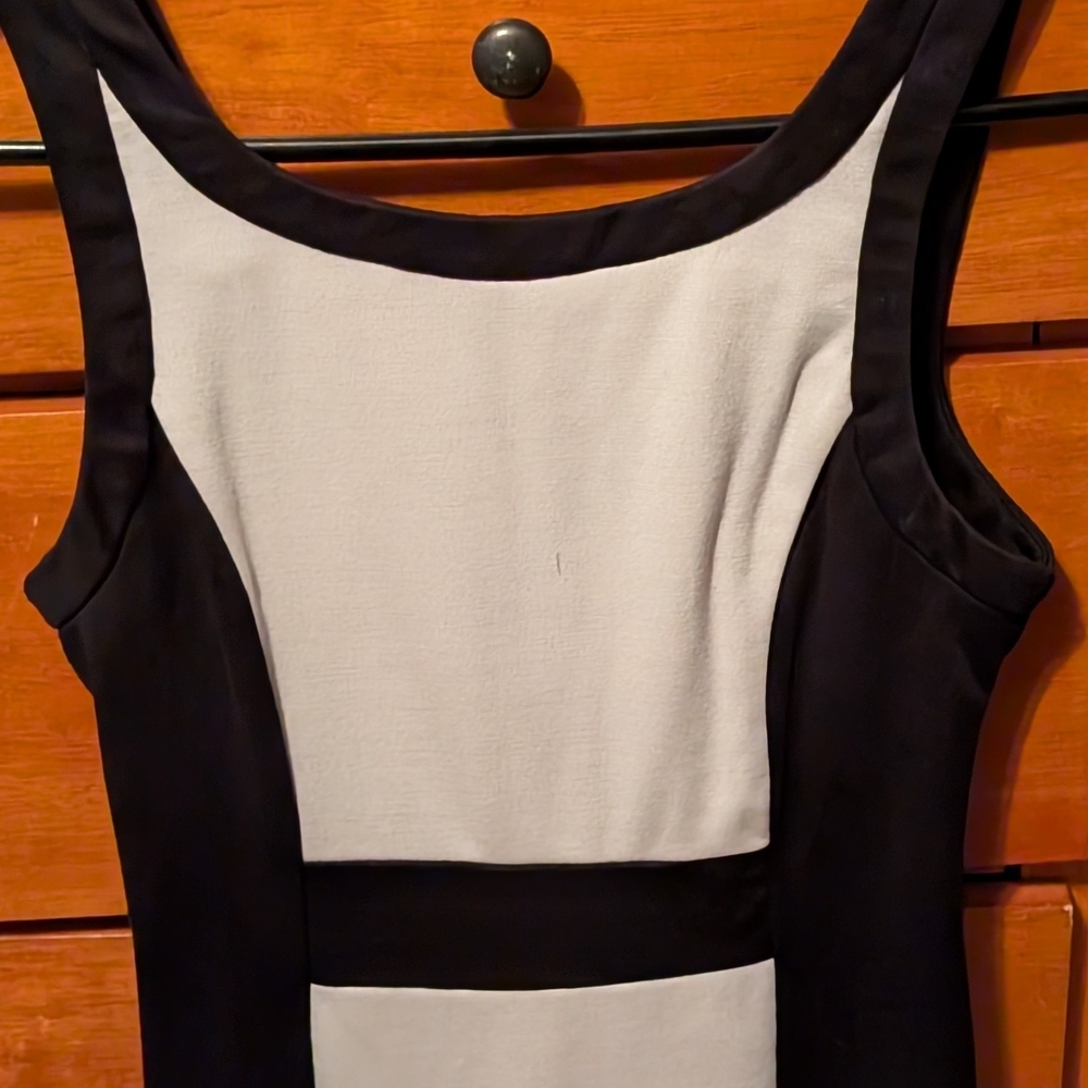 Forever 21 Black and White Colorblock Maxi Dress